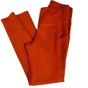 New Balance Orange Shape Shield 7/8 High Rise Side Pocket Leggings Size S